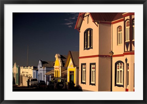 Framed Street Scene and Town View, Namibia Print