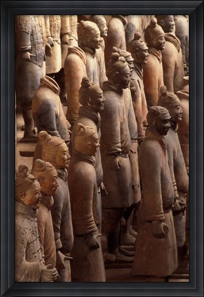 Framed Terra Cotta Warriors at Emperor Qin Shihuangdi&#39;s Tomb, China Print