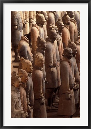 Framed Terra Cotta Warriors at Emperor Qin Shihuangdi&#39;s Tomb, China Print