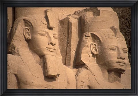 Framed Statues of Ramses II, Abu Simbel, Egypt Print