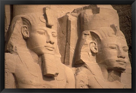 Framed Statues of Ramses II, Abu Simbel, Egypt Print