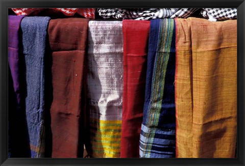 Framed Textiles For Sale in Khan al-Khalili Bazaar, Cairo, Egypt Print