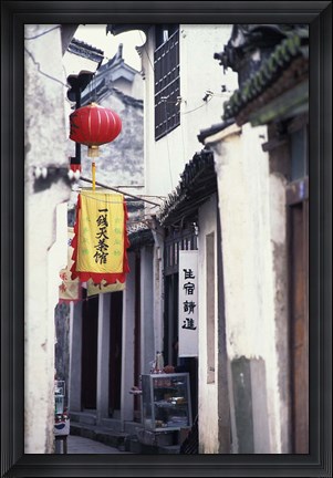 Framed Traditional Architecture in Ancient Watertown, China Print