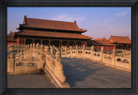 Framed Traditional Architecture in Forbidden City, Beijing, China Print