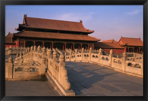 Framed Traditional Architecture in Forbidden City, Beijing, China Print