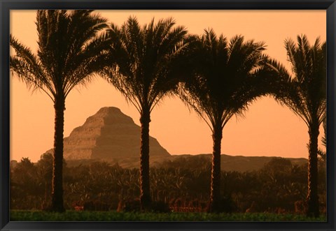 Framed Step Pyramid, Djoser, Old Kingdom, Sakkarra, Egypt Print