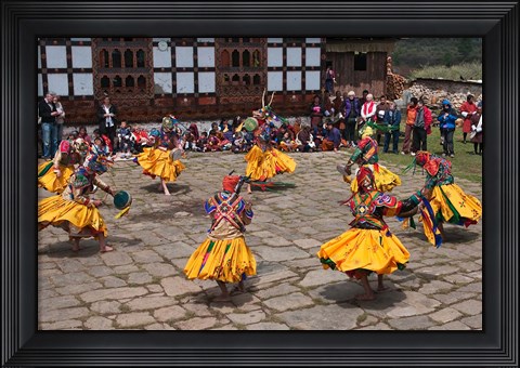 Framed Ura Yakchoe Festival, Bumthang, Bhutan Print