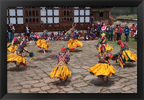 Framed Ura Yakchoe Festival, Bumthang, Bhutan Print