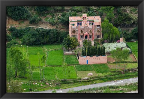 Framed Village of Aghbalou, Ourika Valley, Marrakech, Morocco Print