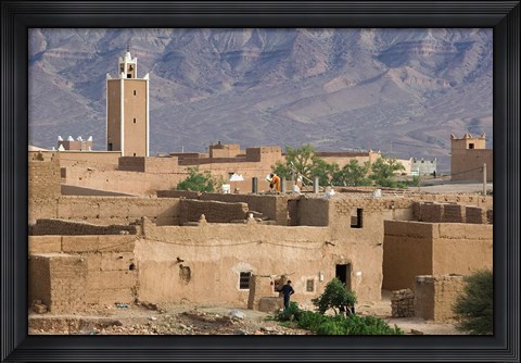 Framed Traditional Houses Outside Zagora, Draa Valley, Morocco Print