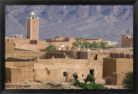 Framed Traditional Houses Outside Zagora, Draa Valley, Morocco Print