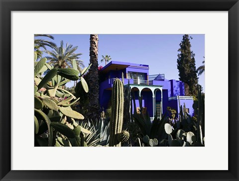 Framed Villa Exterior, Jardin Majorelle and Museum of Islamic Art, Marrakech, Morocco Print