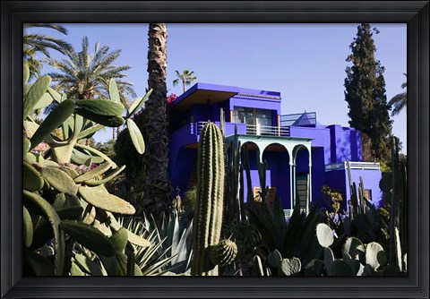 Framed Villa Exterior, Jardin Majorelle and Museum of Islamic Art, Marrakech, Morocco Print
