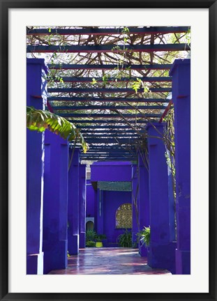 Framed Villa Courtyard, Marrakech, Morocco Print