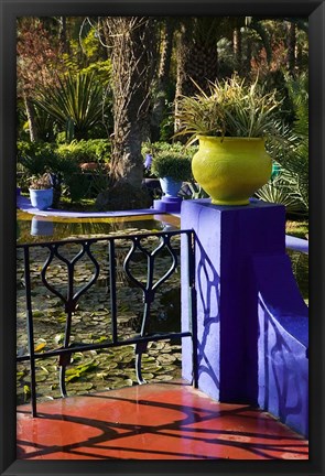 Framed Villa Gardens, Jardin Majorelle and Museum of Islamic Art, Marrakech, Morocco Print