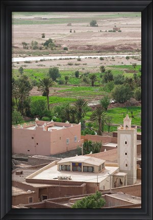 Framed Village in Late Afternoon, Amerzgane, South of the High Atlas, Morocco Print