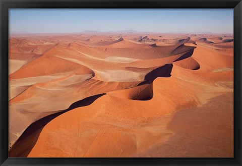 Framed View of Namib Desert sand dunes, Namib-Naukluft Park, Sossusvlei, Namibia, Africa Print