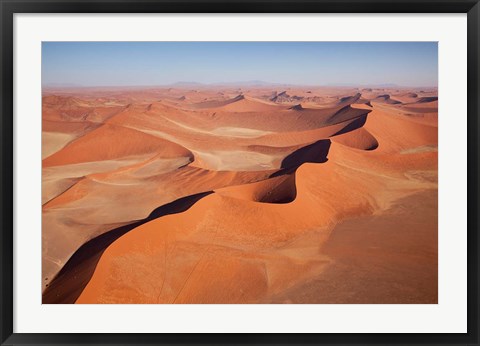 Framed View of Namib Desert sand dunes, Namib-Naukluft Park, Sossusvlei, Namibia, Africa Print