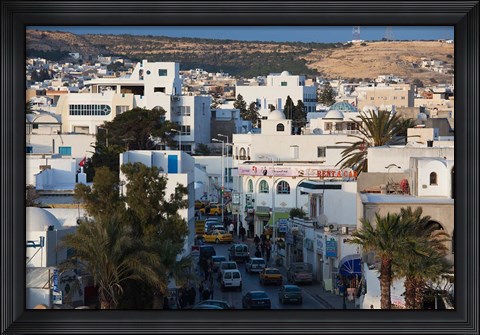 Framed Tunisia, Cap Bon, Hammamet, Avenue de la Republique Print