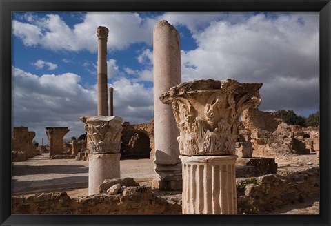 Framed Tunisia, Carthage, Antonine Bath Ancient Architecture Print