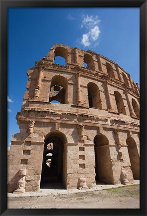 Framed Tunisia, El Jem, Colosseum, Ancient Architecture Print