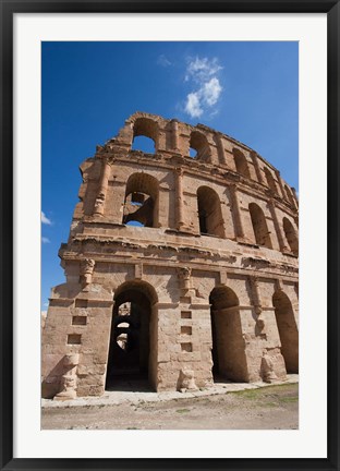 Framed Tunisia, El Jem, Colosseum, Ancient Architecture Print