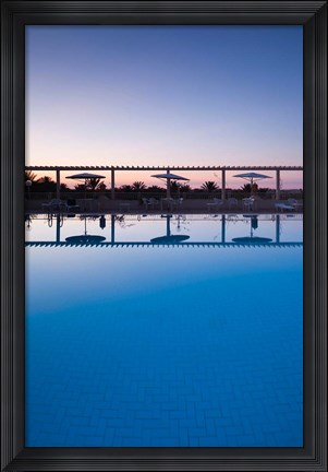 Framed Tunisia, Jerid Area, Tozeur, Hotel El Mouradi Pool Print