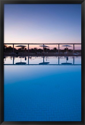 Framed Tunisia, Jerid Area, Tozeur, Hotel El Mouradi Pool Print