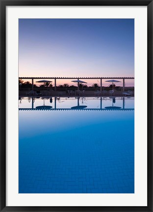 Framed Tunisia, Jerid Area, Tozeur, Hotel El Mouradi Pool Print