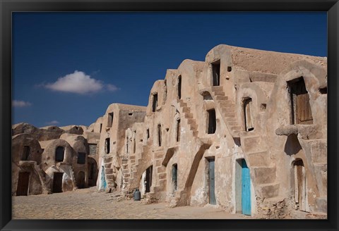 Framed Tunisia, Ksour, Medenine, fortified ksar building Print