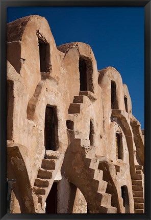 Framed Fortified ksar building, Tunisia Print