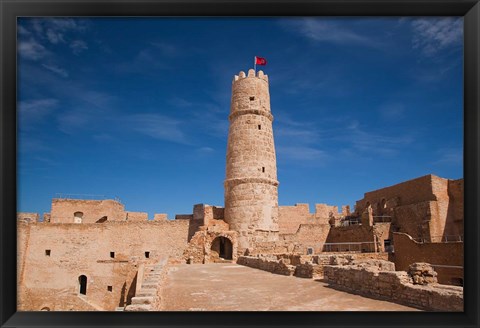 Framed Tunisia, Monastery, Ribat, 8th century, courtyard Print