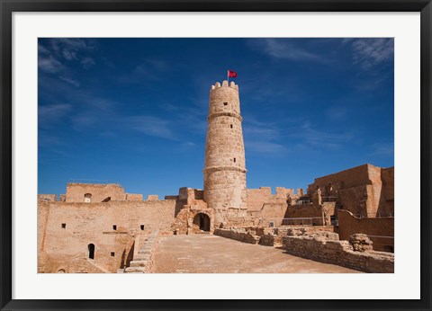 Framed Tunisia, Monastery, Ribat, 8th century, courtyard Print