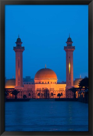 Framed Tunisia, Monastir, Mausoleum, evening Print