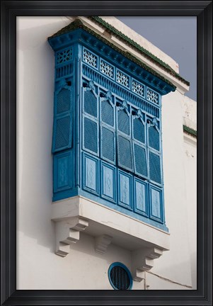 Framed Tunisia, Sidi Bou Said, building detail Print