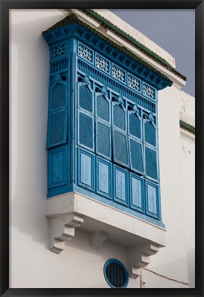 Framed Tunisia, Sidi Bou Said, building detail Print