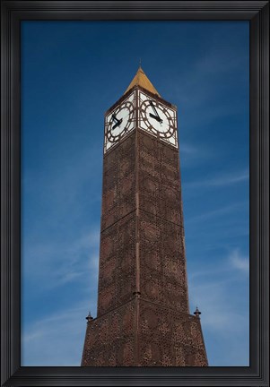 Framed Tunisia, Tunis, Avenue Habib Bourguiba, Clock tower Print
