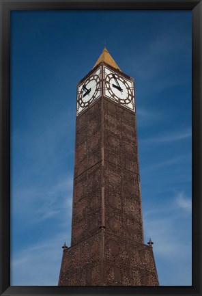 Framed Tunisia, Tunis, Avenue Habib Bourguiba, Clock tower Print