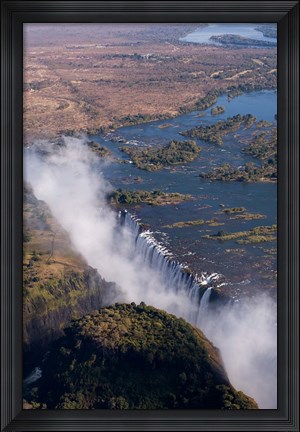 Framed Victoria Falls, Zambesi River, Zambia Print