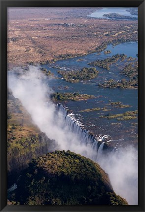 Framed Victoria Falls, Zambesi River, Zambia Print