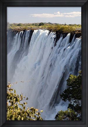 Framed Victoria Waterfalls, Zambesi River, Zambia. Print