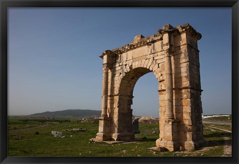 Framed Tunisia, Dougga, Roman-era arch on Route P5 Print