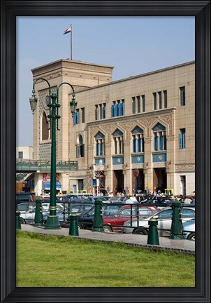 Framed Train Station of Mahattat Ramses, Cairo, Egypt, North Africa Print
