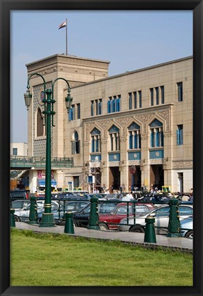 Framed Train Station of Mahattat Ramses, Cairo, Egypt, North Africa Print