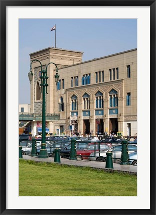 Framed Train Station of Mahattat Ramses, Cairo, Egypt, North Africa Print