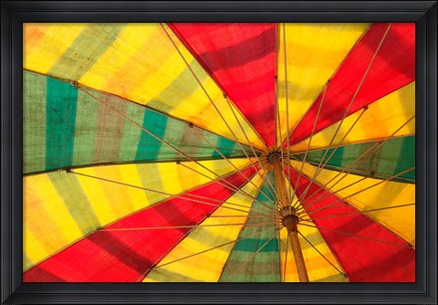 Framed Umbrella patterns, Fuli Village market, Yangshuo, China Print