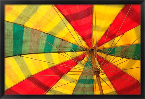 Framed Umbrella patterns, Fuli Village market, Yangshuo, China Print