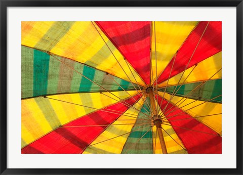 Framed Umbrella patterns, Fuli Village market, Yangshuo, China Print