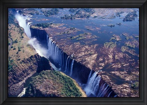 Framed Victoria Falls, Zimbabwe Print