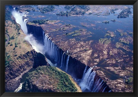 Framed Victoria Falls, Zimbabwe Print